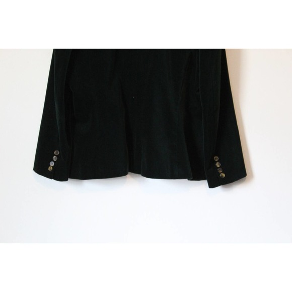 Lauren Ralph Lauren Velvet Blazer Jacket Holiday Green Button Size 16 H13855 - Picture 8 of 12